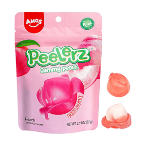 阿麦斯 AMOS Peelerz 剥皮软糖 荔枝味 62g 【可剥皮吃】【添加真实果汁】