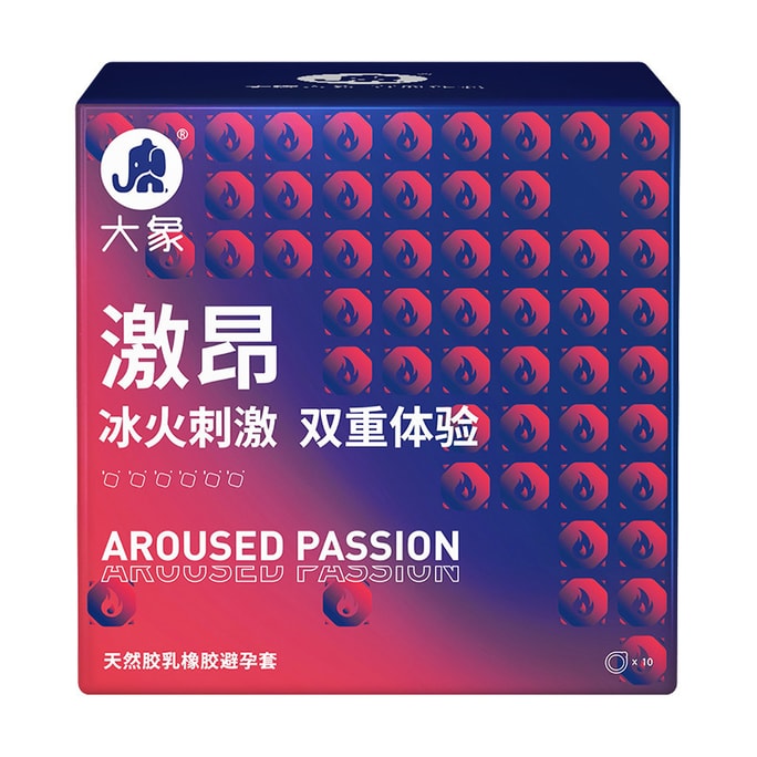 [중국에서 온 다이렉트 메일] 코끼리 열정적인 얼음과 불의 초박형 섹스 콘돔 성인 가족 계획 용품 10팩