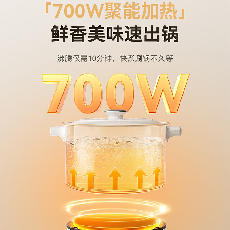 【中国直邮】 HSPM 新款便携式旅行折叠锅多功能小型泡面分体式电煮锅 双电压通用煮/煎/蒸锅 2L 7