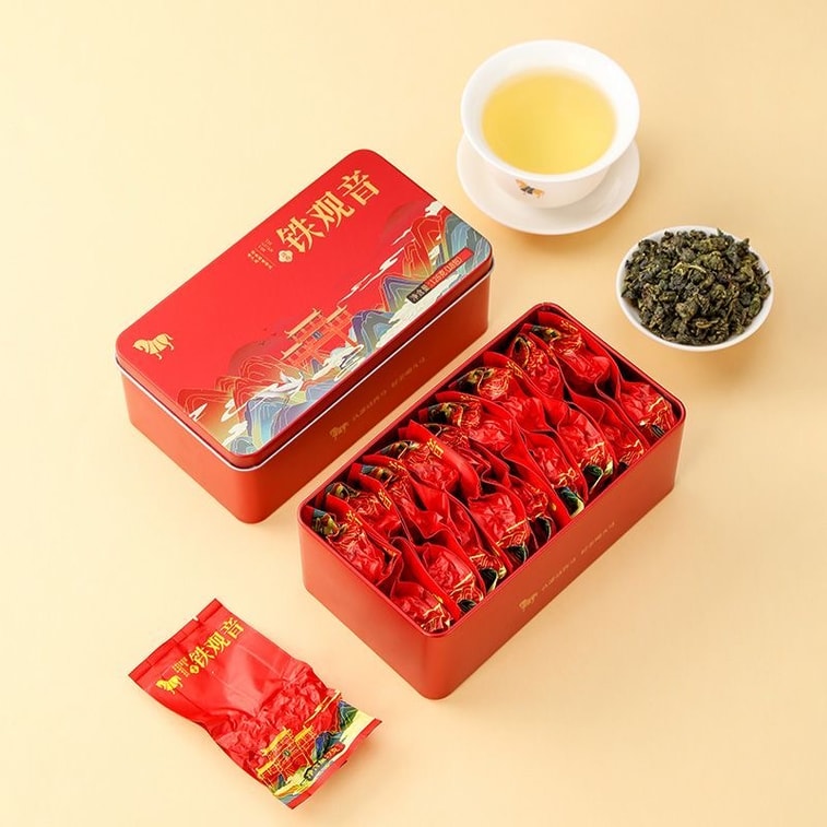 【中国直送】巴馬茶業 安渓鉄観音茶 本格蘭の香り 浅煎り烏龍茶 ギフトボックス 252g [2箱] 6