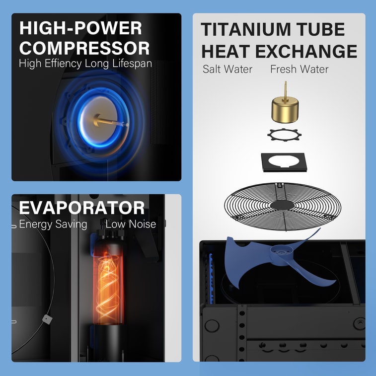 Above Ground Pool 30000 Btu Swimming Pool Heater For Pools Up To 12000 Gallons, Wifi Control Electirc Pool Heater 7