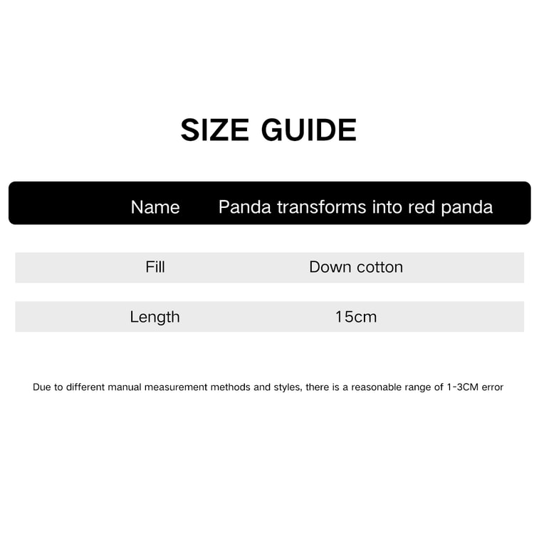 【中国直送】HSPM かわいいフリップパンダがレッサーパンダに変身 人形 パンダがレッサーパンダに変身 15cm 3