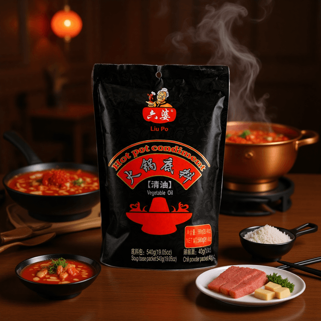 六婆 清油火锅底料 580g【新旧包装随机发】