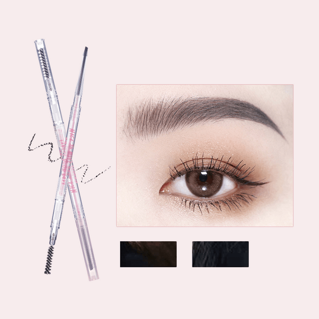 FLORTTE花洛莉亚 心情研究所系列 细致眉笔 小砍刀眉笔0.1cm 耐水持妆 柔雾眉 #M4 茶灰色 黑色/深色发色适用【HOT】