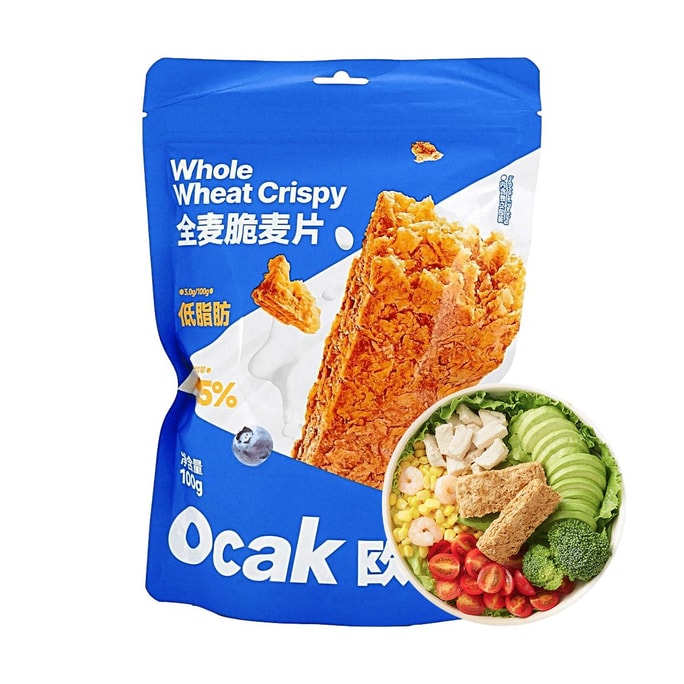 통밀 크리스피 오트밀, 100g (3.53oz) 【저지방 고섬유질】【간식으로 드시거나 우유, 요거트와 함께 드세요】【영양가 있는 아침 식사】