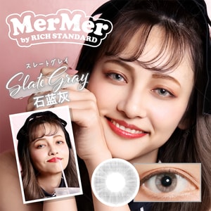 [일본 컬러 콘택트렌즈/일본 다이렉트 메일] MerMer by RICH STANDARD 일일 일회용 컬러 콘택트렌즈 슬레이트 그레이 슬레이트 그레이 "그레이" 10개 팩 처방전-5.75 (575) 3~5일 내 예약 주문 DIA: 14.2mm | 기원전: 8.6mm