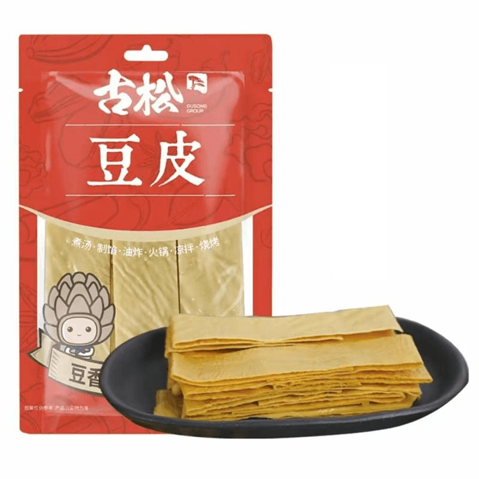 【中国直邮】古松豆皮干货干豆皮手工黄豆制品麻辣烫火锅食材 110g*1袋