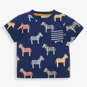 美国 MOM LOVES ME 儿童斑马恤 海军蓝 4-5岁