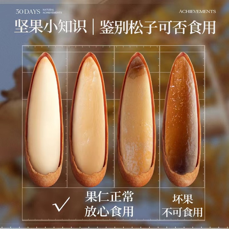 【中国直邮】 觅果 觅菓 特级大长颗粒手剥巴西松子(A+优质大果) 阿富汗新货坚果休闲零食 晚松238g【松子中的白富美】【焦香清甜 脂香浓郁】 4