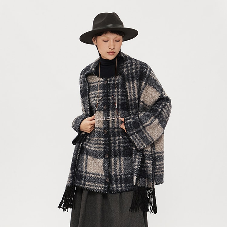 Maison Margiela チェック柄ジャケット MM6 チェック柄 ロングコート S