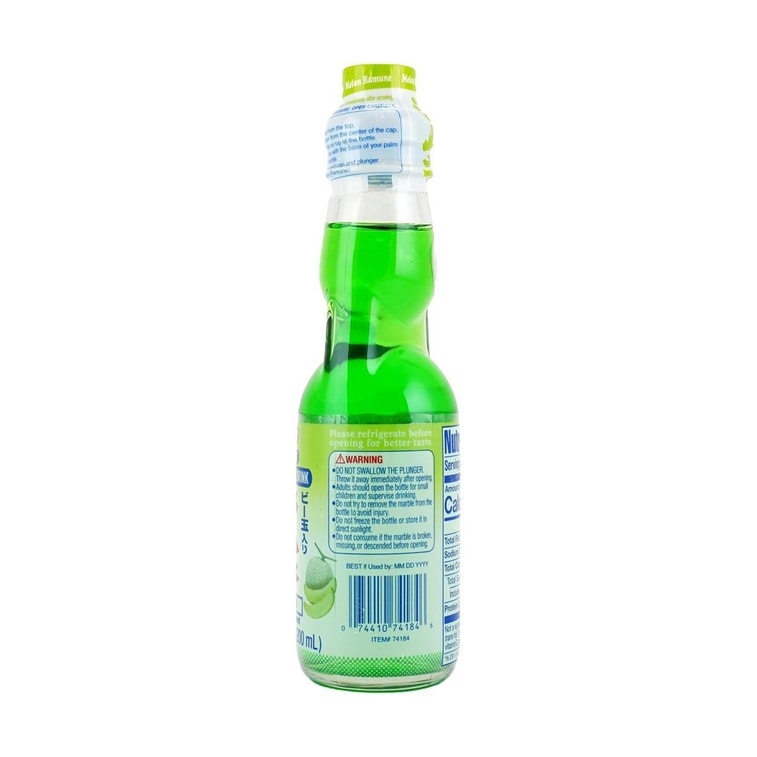 Ramune Drink,Japanese Marble Soda,Melon Flavor, 6.76 fl oz 4