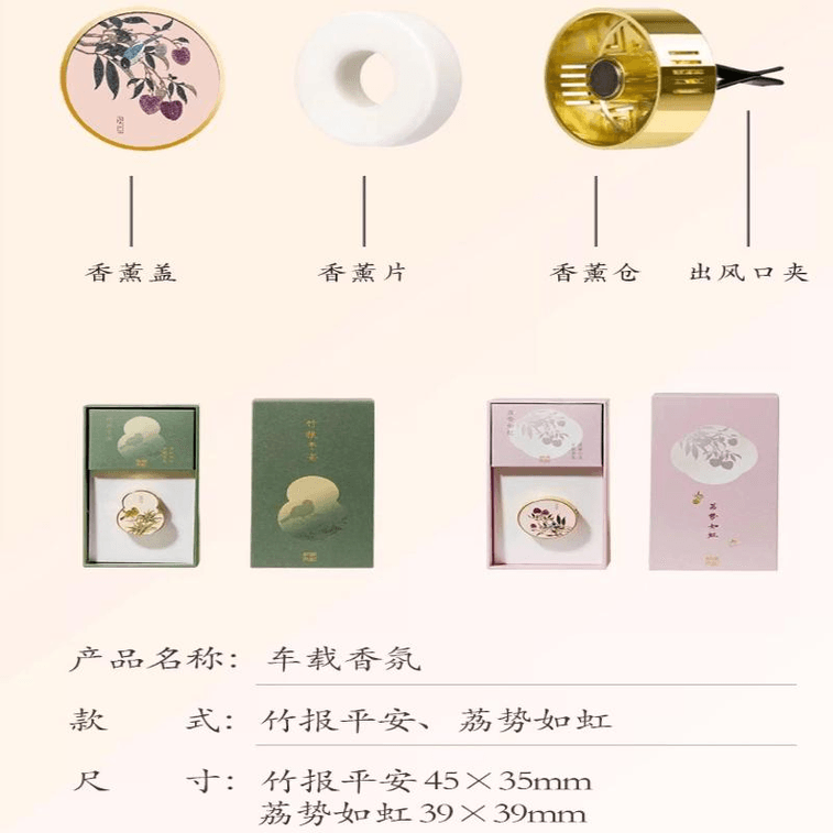 【中国直送】中国美術学院 中国美術学院 ライチレインボープレミアムライト車用芳香剤 45*35cm 3