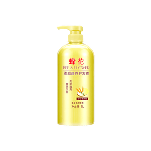 蜂花BEE&FLOWER 麦蛋白柔顺营养护发素 1L 滋润保湿 修护毛躁 强韧发丝 减少分叉 干发炸毛发质【击退干枯NO.1】