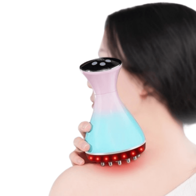 【中国直邮】 hka 电动经络刷刮痧仪器全身通用淋巴疏通养生揉腹背部 至尊 天青蓝 1个