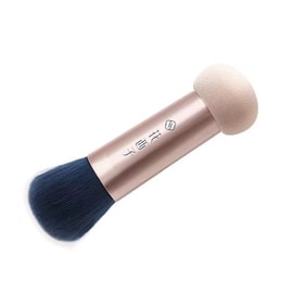 Mini double head powder blusher brush portable makeup brush beginner's makeup tool 1 piece [necessary for makeup]