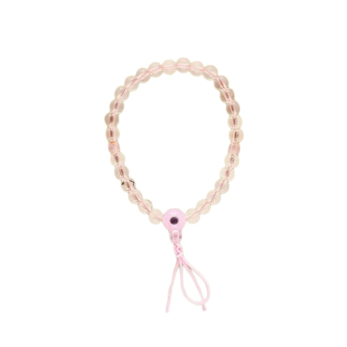Sensoji Temple's praying for good luck and fulfilling wishes transfer beads crystal bracelet pink
