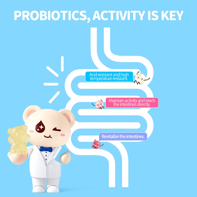 贝欧宝 酸奶味 活性益生菌小熊软糖儿童和幼儿健康营养零食 - 225 克 5