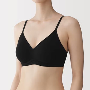 Women’s Wire-Free Bra with Body-Conforming Support Black  Size M