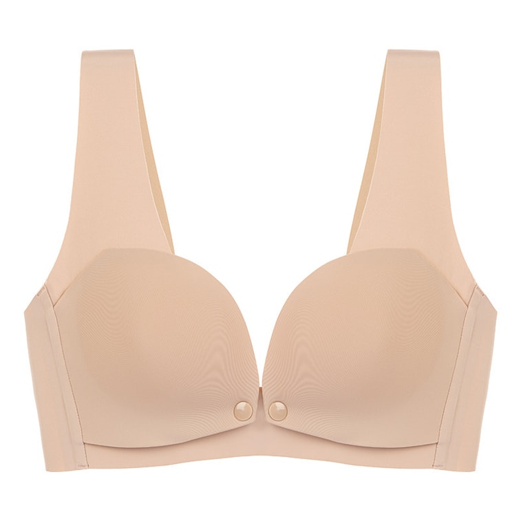 【中国直邮】新品 一片式无痕哺乳内衣文胸  34/75BC码 氧气肤色款 4