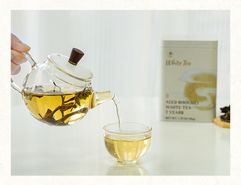 茶颜悦色七年陈原叶茶寿眉白茶50g【枣香馥郁香初显温润耐泡冷热皆宜