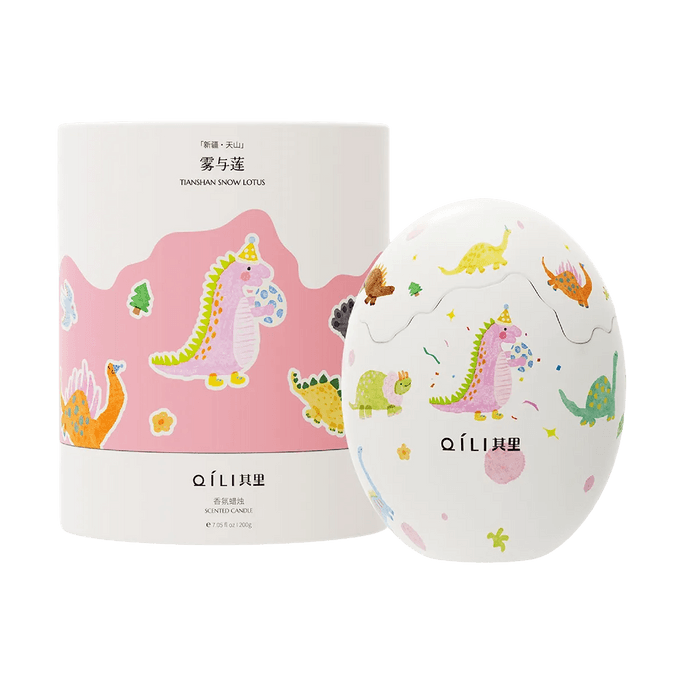 Hatching Baby Dinosaur Scented Candle - 200g Mist & Lotus, Long-Lasting Home Fragrance Gift Set for Daily Indoor Use
