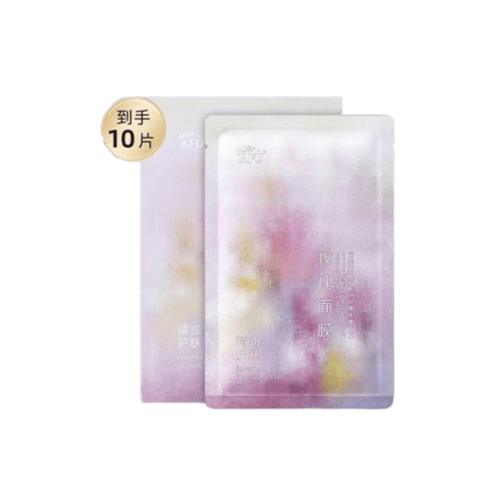 Essential Oil Soothing Moisturizing Firming Repairing and Tending Skin Base Rose facial mask 10 pieces