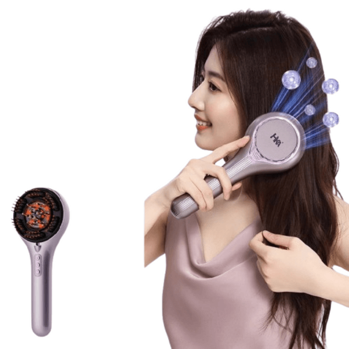 Scalp Massage Comb Electric Scalp Essence Introducing Comb Red Light II - Elegant Purple 1pc