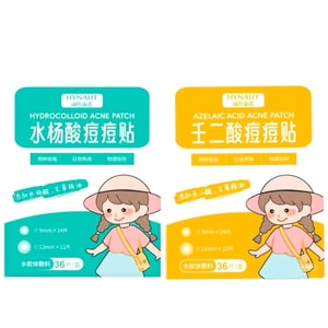 Salicylic Acid Acne Patches + Azelaic Acid Acne Patches 2 boxes, 36 patches per box *2 Acne treatment Absorbs pore-clogging impurities