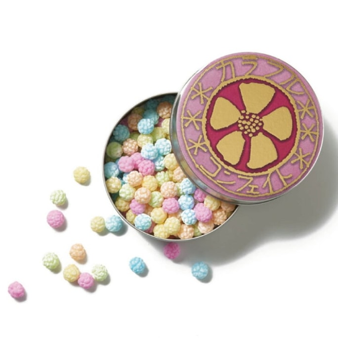 【日本直邮】 日本星果庵 金平糖 日本传统糖果 铁罐装 彩色 35g