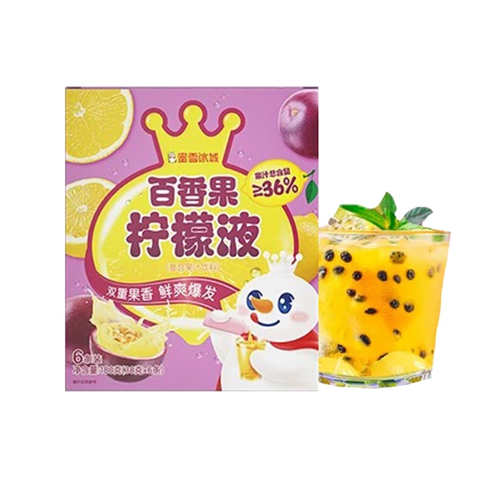 Passion fruit lemon juice 30g*6 pieces [It is sweet and sour refreshing and helps to relieve greasiness]