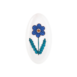 日本HAREKUTANI 晴九谷 九谷烧手绘陶瓷餐盘 蓝色花卉【创意花语食器】