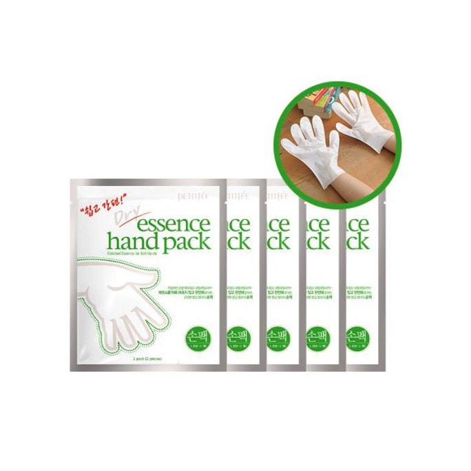 Petitfee Dry Essence Hand Pack 5 Pair