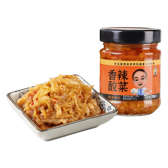 【中国直邮】 凌老师 下饭菜酸菜制作香辣菜咸菜 200g*1瓶