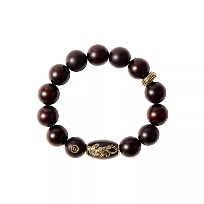 [중국 직배송] 고궁박물관 타오바오 픽슈 소엽 백단향 흑요석 팔찌 남성용 팔찌 문화 창조적인 새해 생일 선물 소년용 북 모양 구슬 *1개