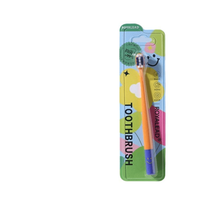 Toothbrush Soft Hair Adult Gum Protection Super Soft Fine Hair Small Head Vitality Orange 1.5*18.9cm*1