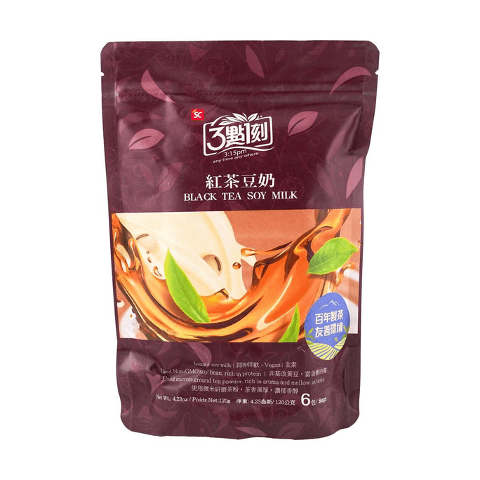 台湾三点一刻 红茶豆奶 20g*6包【冲泡豆浆饮料】
