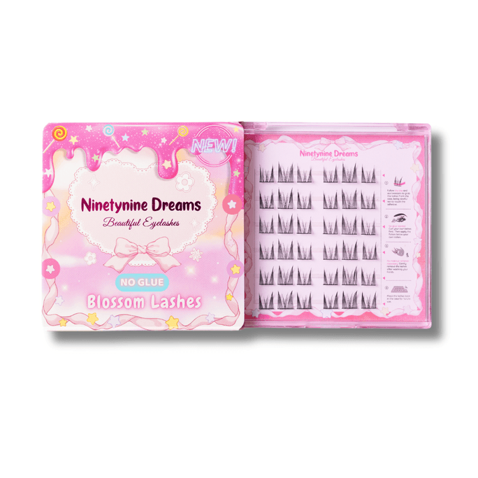 Ninetynine Dreams Self-Adhesive No-Glue Needed Press-on Blossom Lashes 9-13mm