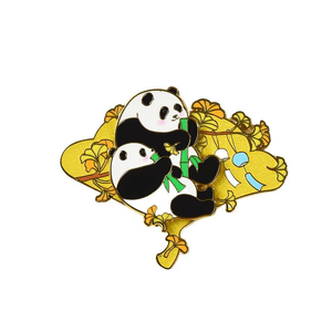 Chengdu Giant Panda Base Official Four Seasons Metal Refrigerator Sticks Autumn Charm 77 * 59mm