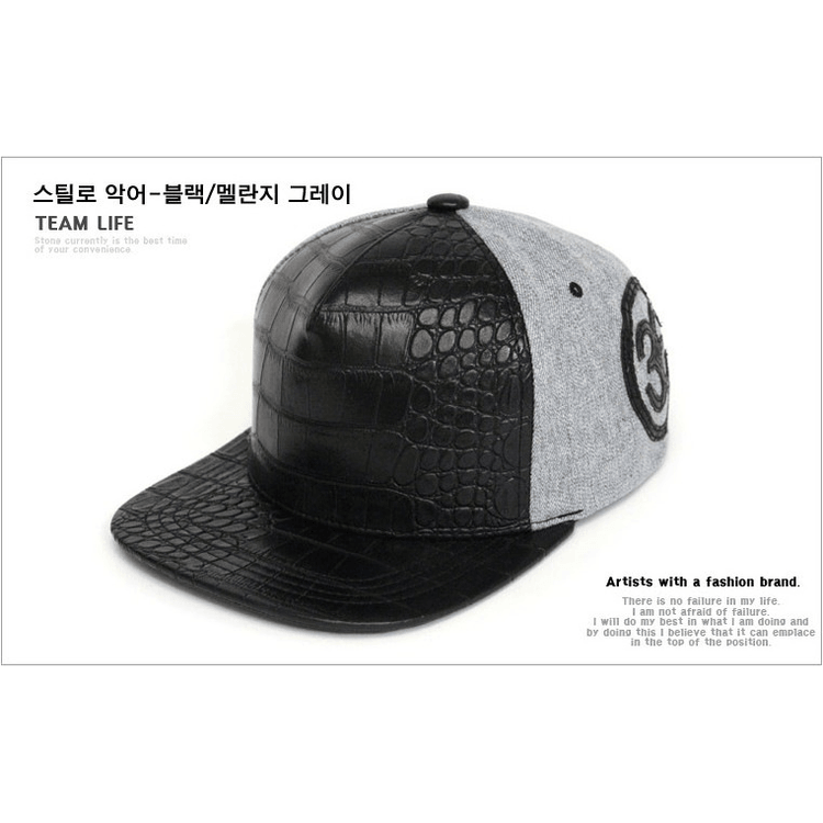 Steelo Alligator Snapback Cap Black Gray - Yamibuy.com