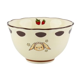 Vintage Ceramic Rice Bowl 4.5-Inch Bowl - Polka Dot
