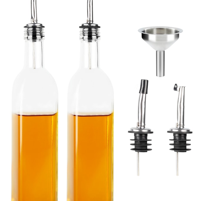 Glass Oil & Vinegar Cruet Set 750ml/500ml