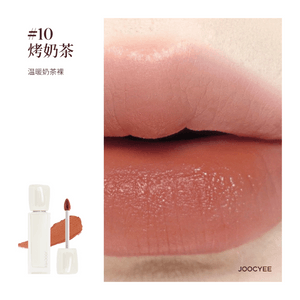 Jiaose [#10 Baked Milk Tea] Cotton Candy Lip Gloss Light Mist Lip Cream Matte Moisturizing Lightweight Lip Mud Lipstick *1 piece