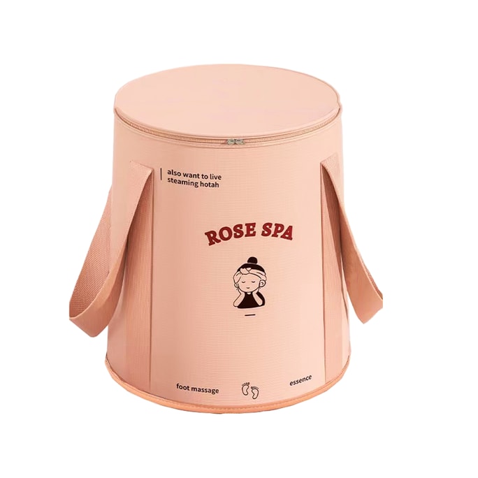 New thickened thermal folding foot tub pink with lid