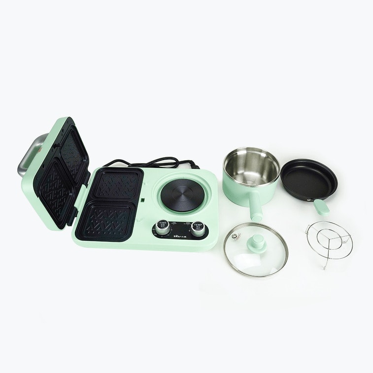 小熊 【美國本土出貨】 早餐機 多功能四合一 壓烤麵包吐司機 DSL-A13F1 110V 4