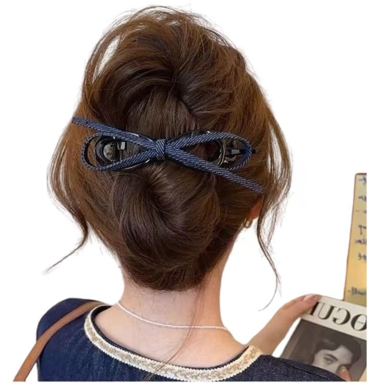Retro Cowboy Bow Twist Clip for Women, High-End Feel, 2026  display picture 1