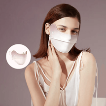 BENEUNDER蕉下 冰薄系列护眼角防晒口罩 透气立体空气鼻托 烟粉豆沙 均码 腮红修容款【防晒季】