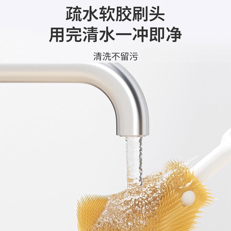 【6pcs】Infant Bottle Brush Set Baby Bottle Cleaning Set Elegant Beige【Deep Clean Must Have Baby Care Tools Portable High-Quality】Bottle Brush Straw Cleaner Silicone Nipple Feed Straw Brus Milk Buildup 5