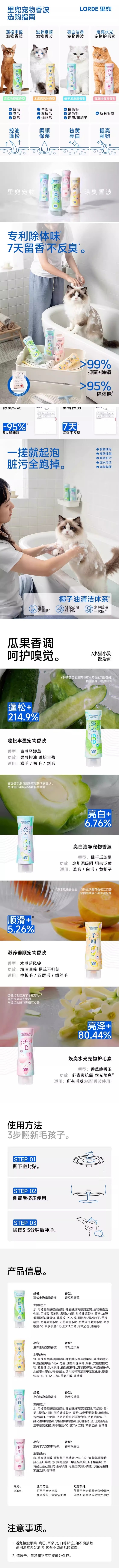 【中国直邮】 里兜 焕亮水光宠物护毛素 50ml 香草晚香玉香 深层修护亮毛