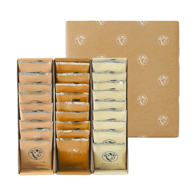 Seasonal Limited Assorted Cookies Gift Box,Honey Gorgonzola+Sea Salt+Chocolate Mascarpone Flavor, 27 Pieces