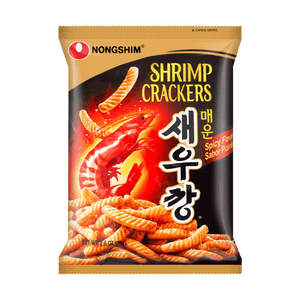 Hot & Spicy Shrimp Crackers, Light & Crispy Seafood Snack, 2.64oz [ Blackpink Jennie's Pick ]